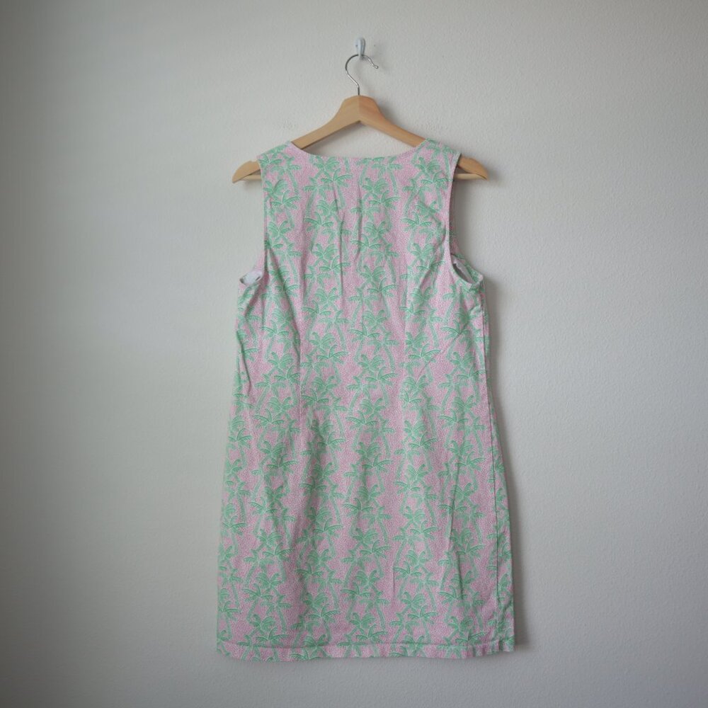 C&C California Pink & Mint Palm Print Shift Dress - Picture 6 of 6